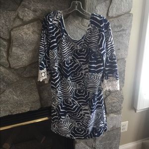 Lily Pulitzer Navy Print Shift Dress