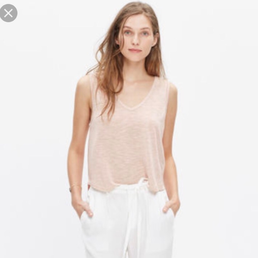 Madewell blush crop tank