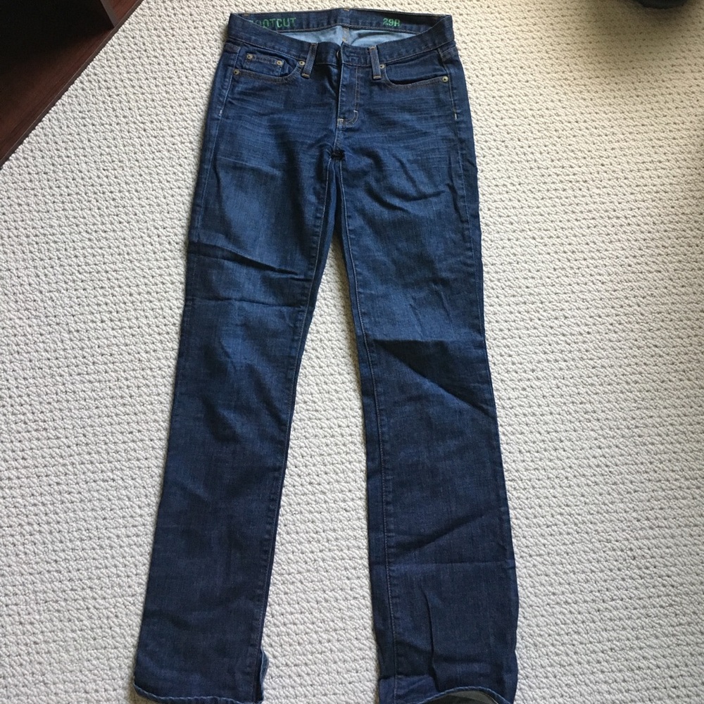 Dark wash boot cut J Crew jeans
