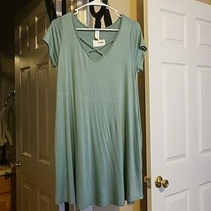 Mts S/S Modal Pocket Dress in Dusty Seafoam