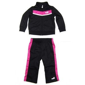 Pink and black Puma track suit for baby