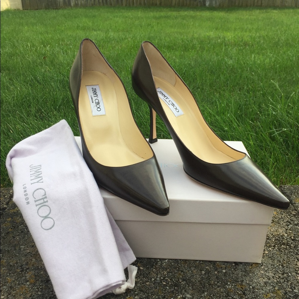 🌺New-Jimmy Choo classic coffee leather  pump🌺