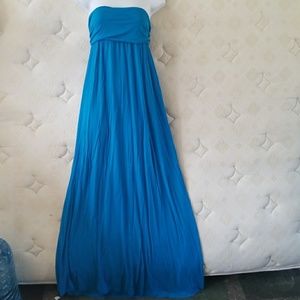Open back strapless maxi dress