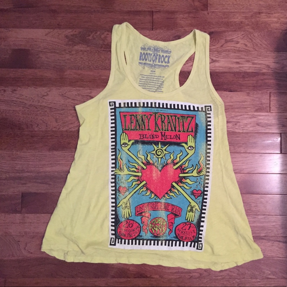 Lenny Kravitz Tour Yellow Tank
