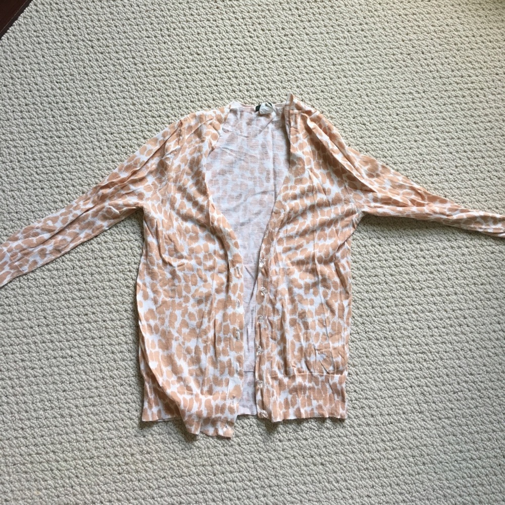 Animal print J Crew cardigan