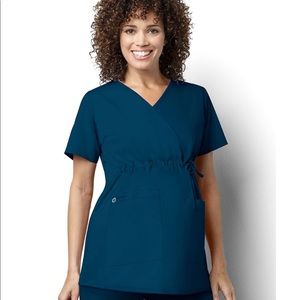 Caribbean Blue Maternity Scrubs