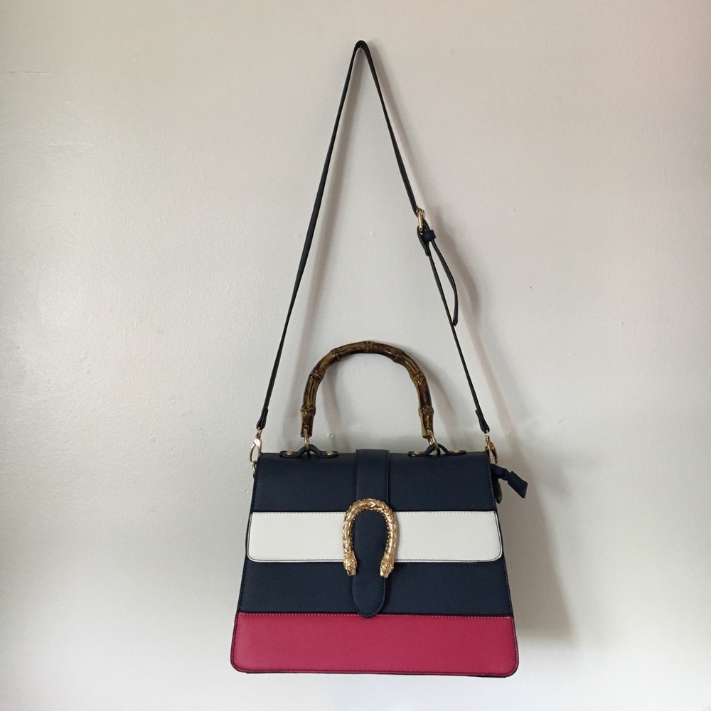 Blue and white Shoulder Bag