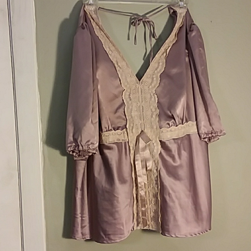 Silken shirt.