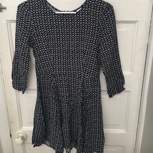 Geometric, High Neck Dress