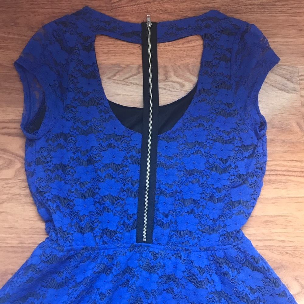Cute royal blue dress with detailed back! - Picture 2 of 3