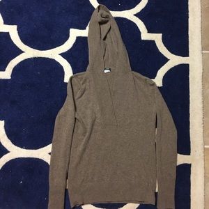 J Crew hooded sweater, brown color, size S