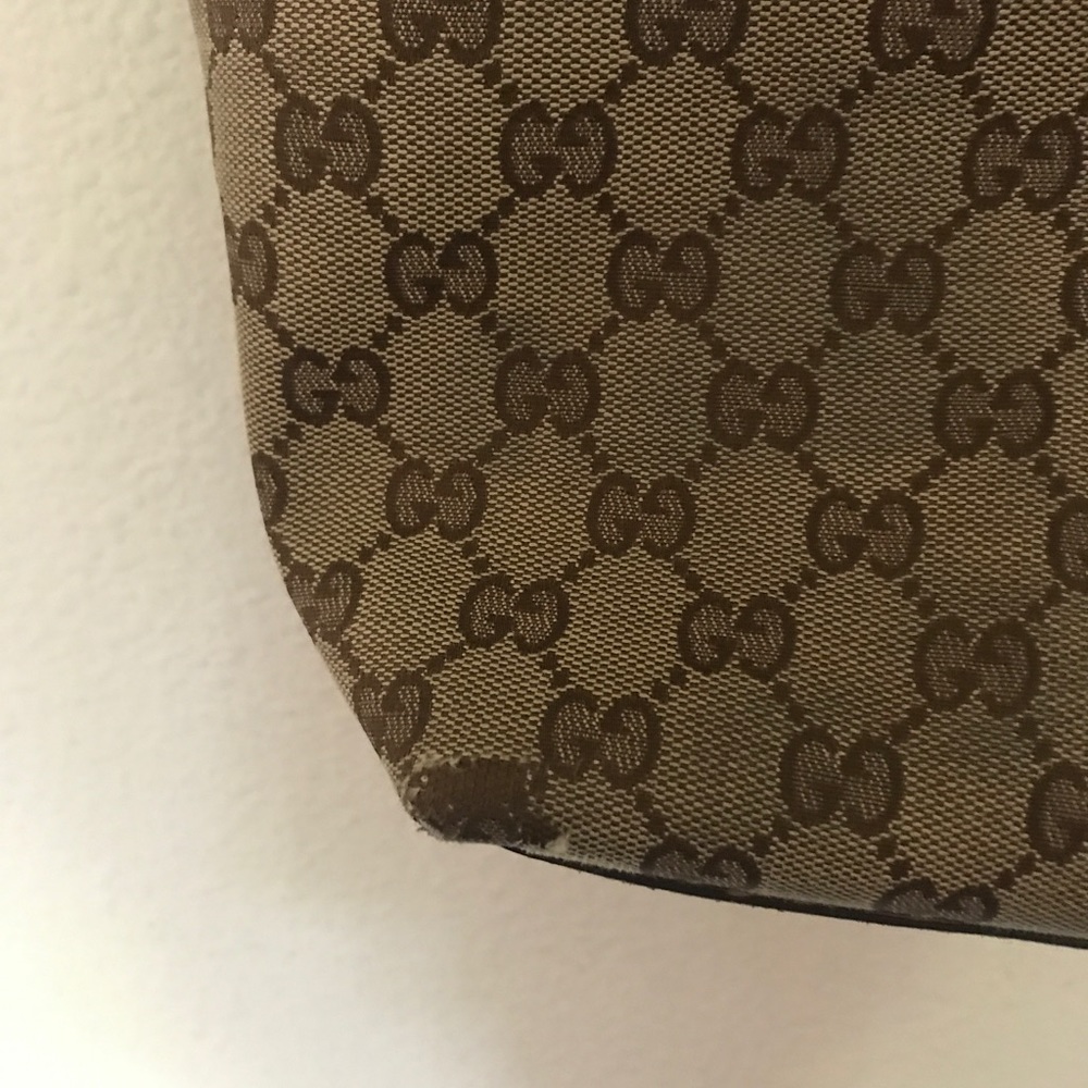 Gucci signature canvas monogram tote bag handbag - Picture 6 of 8