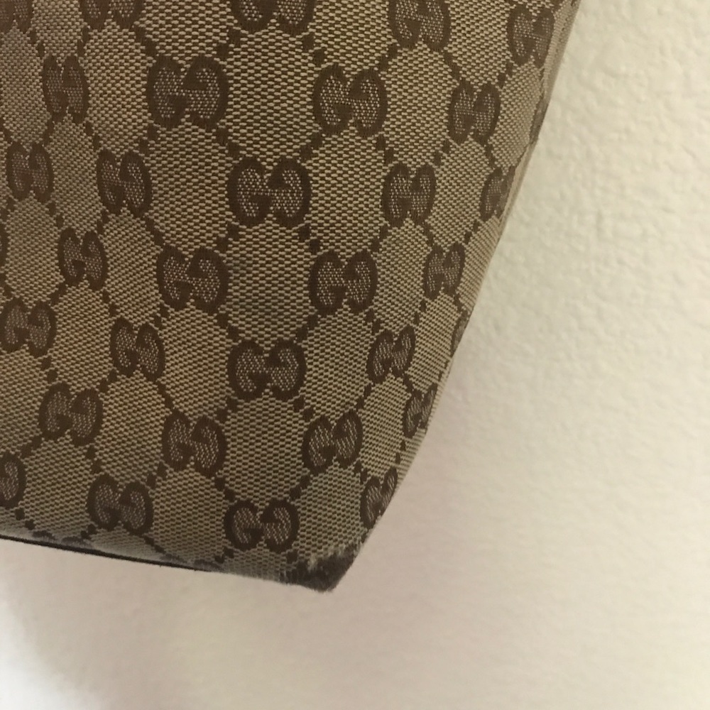 Gucci signature canvas monogram tote bag handbag - Picture 7 of 8