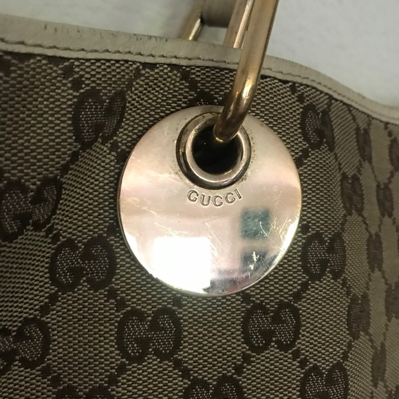 Gucci signature canvas monogram tote bag handbag - Picture 3 of 8