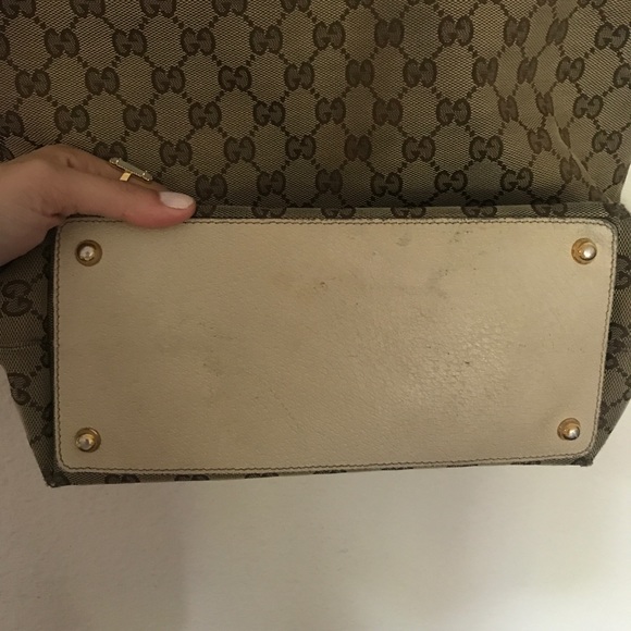 Gucci signature canvas monogram tote bag handbag - Picture 5 of 8