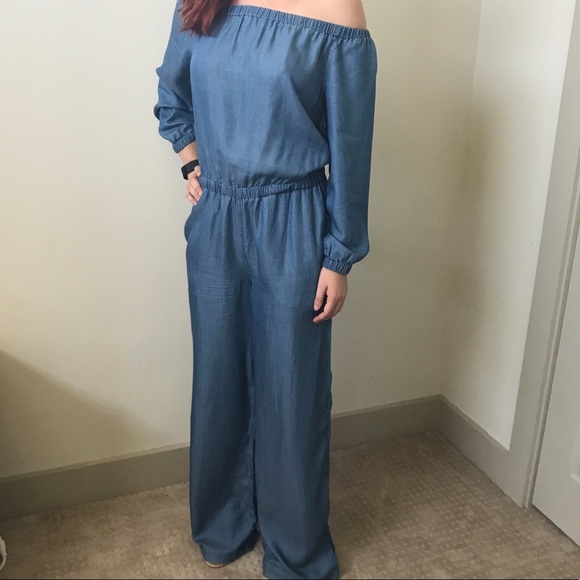 michael kors denim jumpsuit