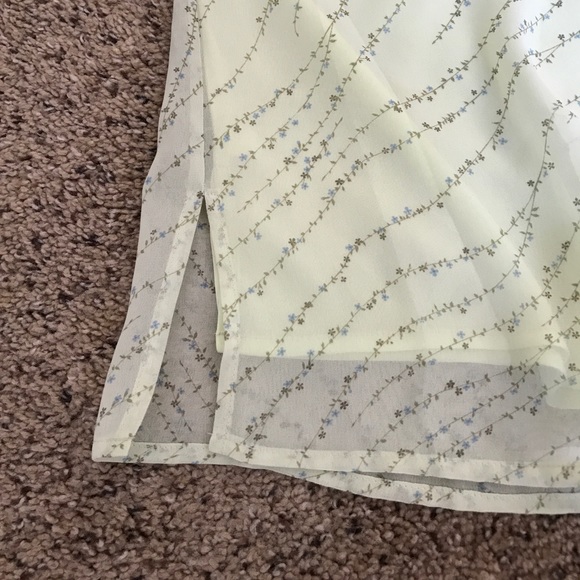 Express light green patterned chiffon sheer skirt - Picture 3 of 4