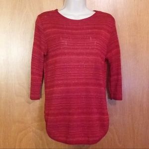 Eye-catching Red light-weight sweater top