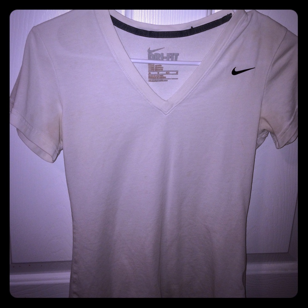 White Nike Dri-Fit tee