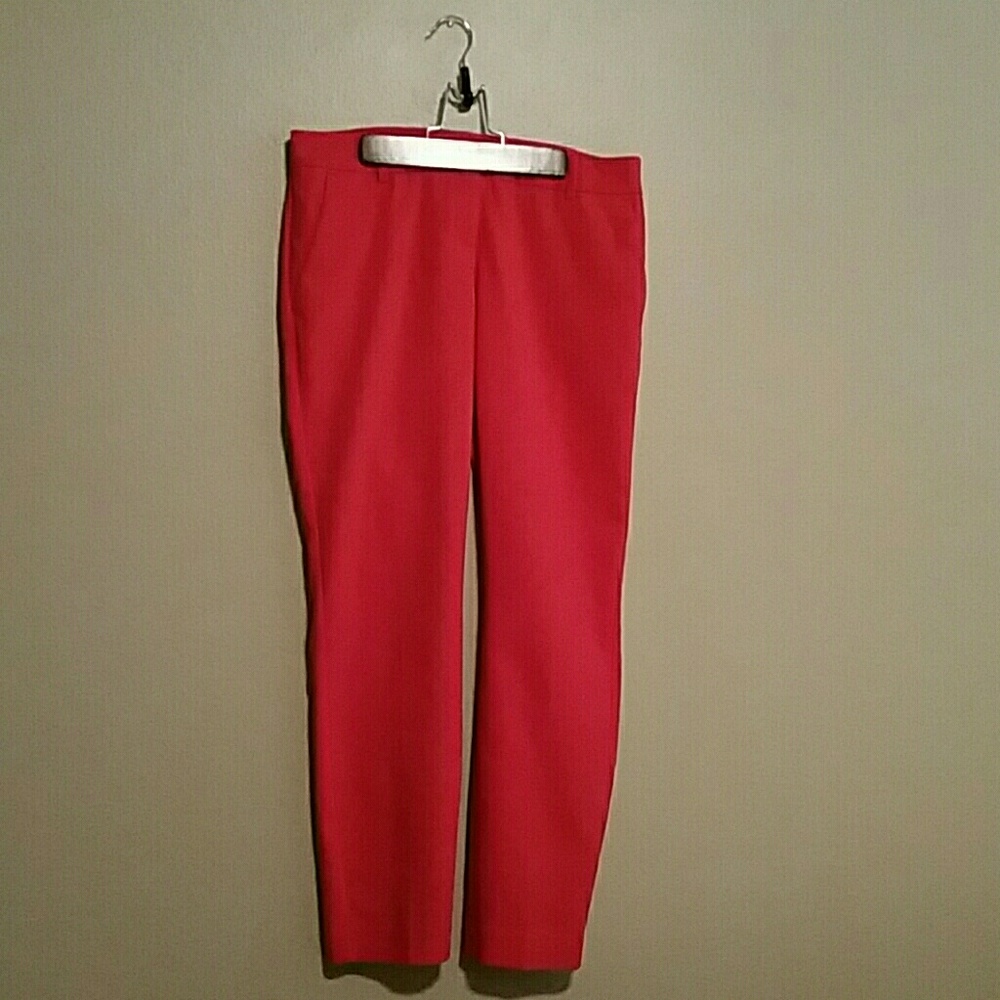 EXPRESS Columnist Ankle Pant-Color: Kiss Kiss Red.