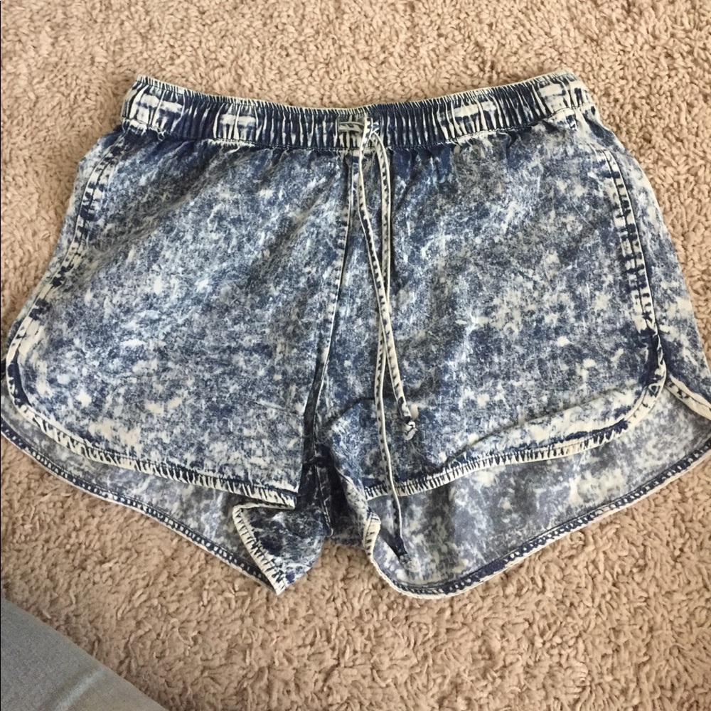 Acid wash shorts