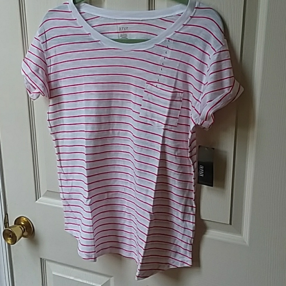 Brand new Red striped tee