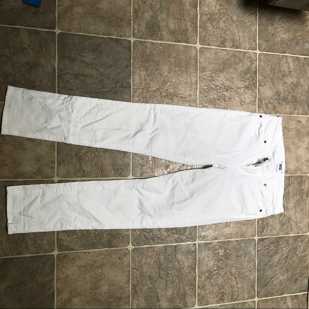 Paige premium denim white skyline crop jeans 27