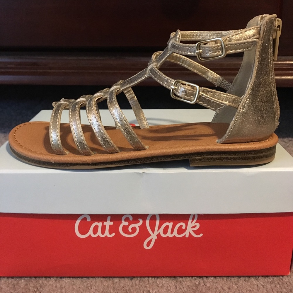 gold gladiator sandals