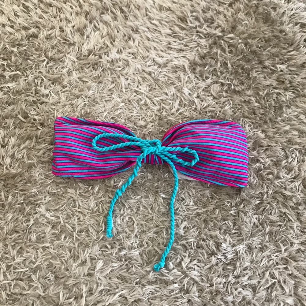 F21 Striped Swim Top