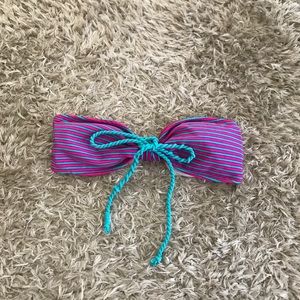 F21 Striped Swim Top