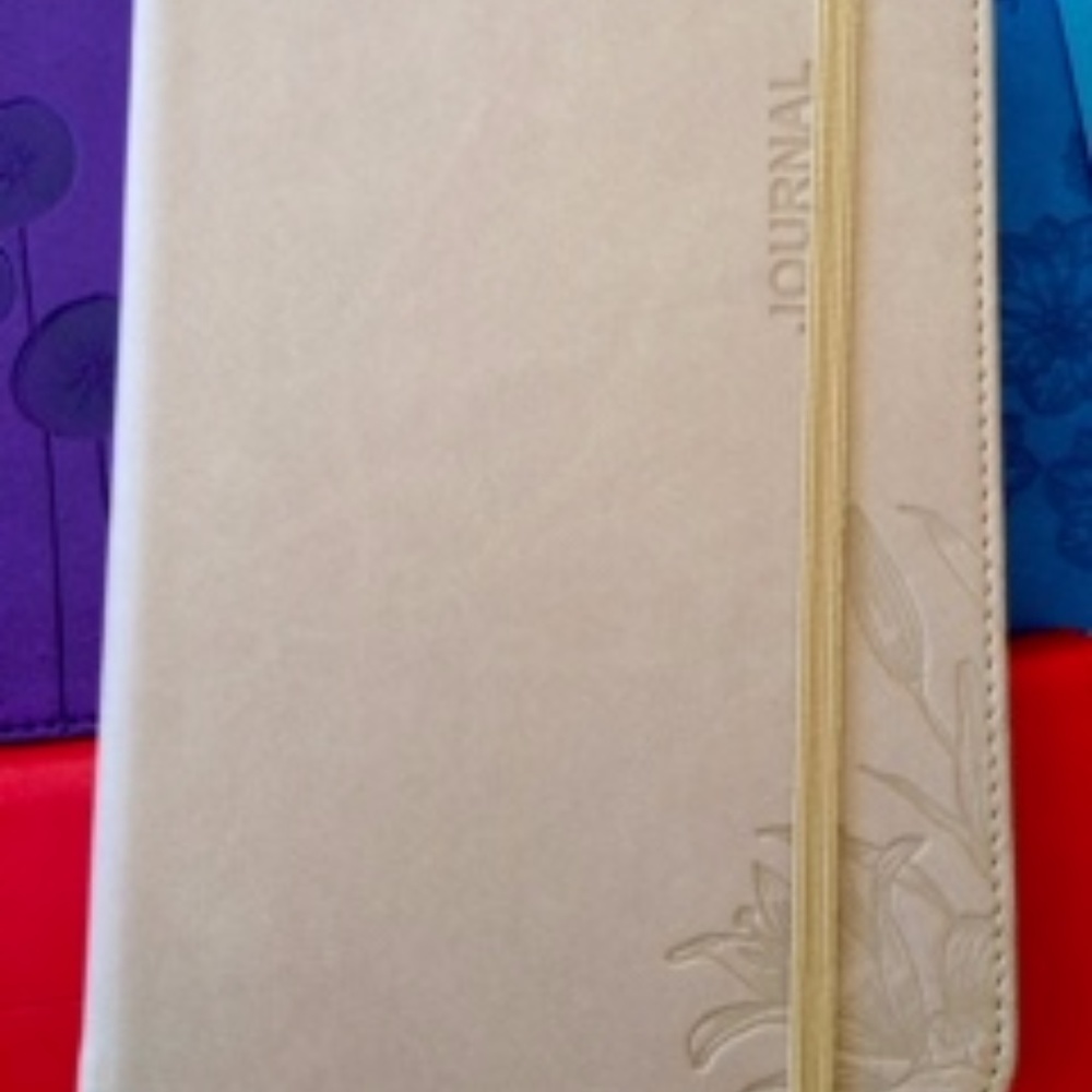 Tan Floral Journal