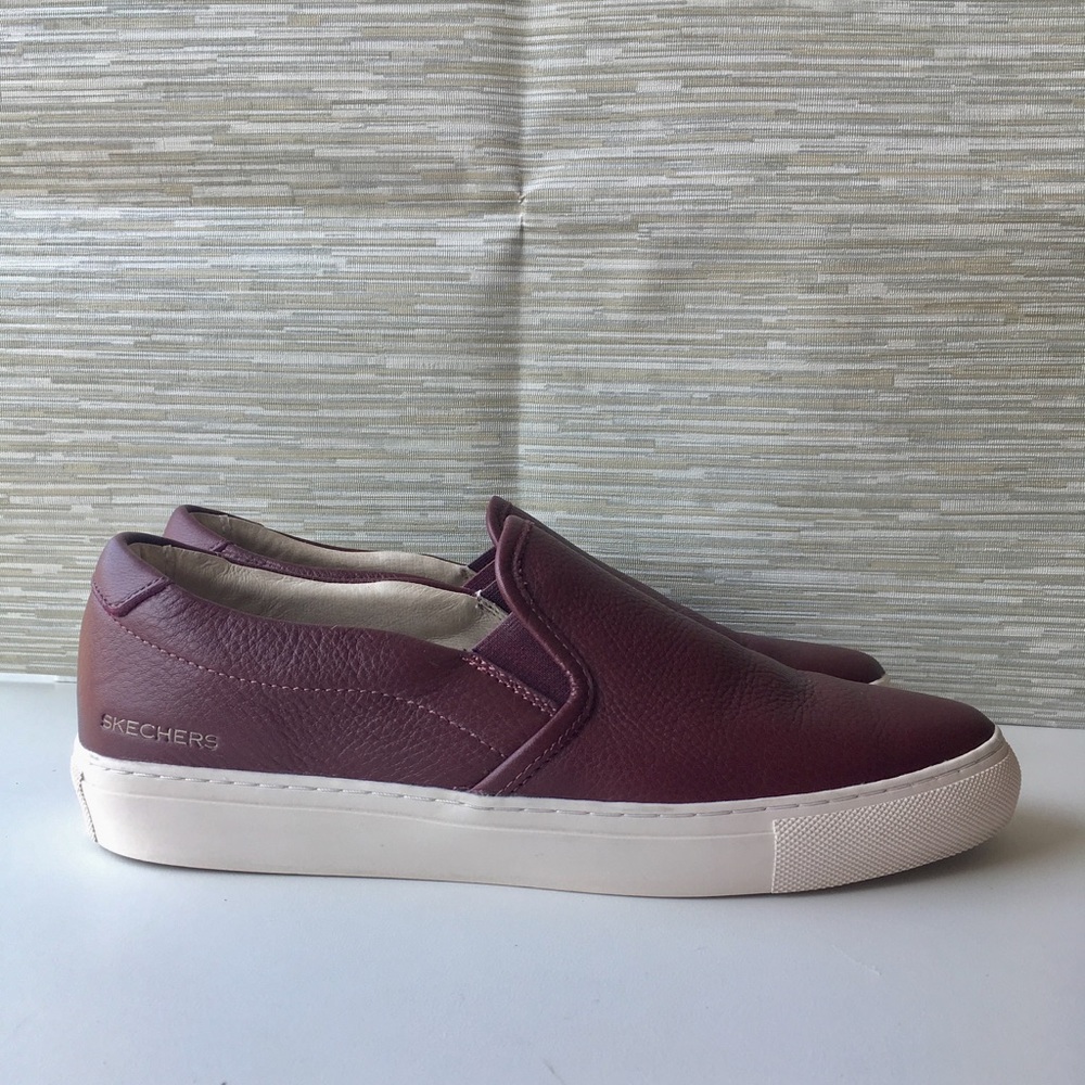 Maroon slip-ons sneakers