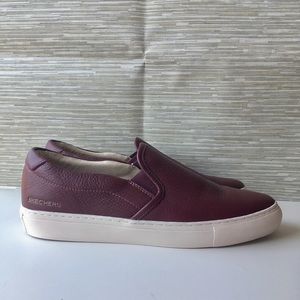 Maroon slip-ons sneakers