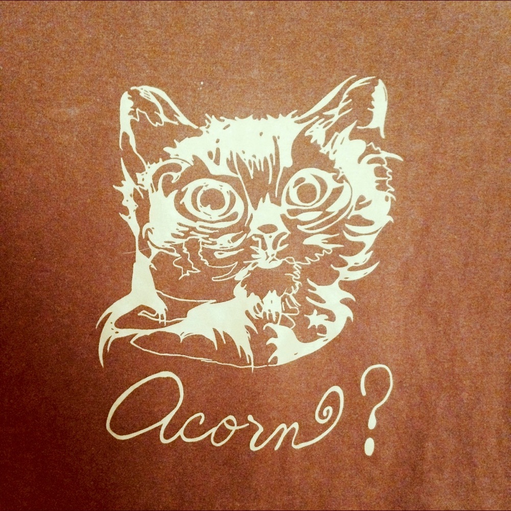 Quirky Acorn Cat Long sleeve T-shirt