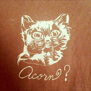 Quirky Acorn Cat Long sleeve T-shirt
