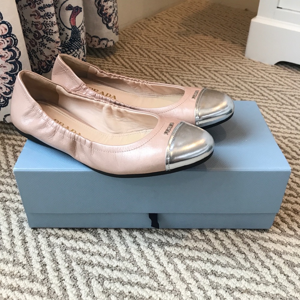 Brand New Pink Prada Ballet Flats
