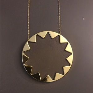 House of Harlow Leather Sunburst Pendant Necklace