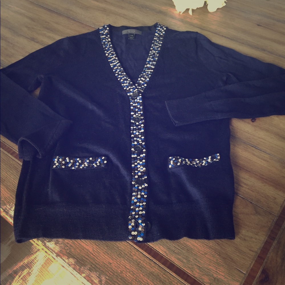 J crew sequin trim cardigan
