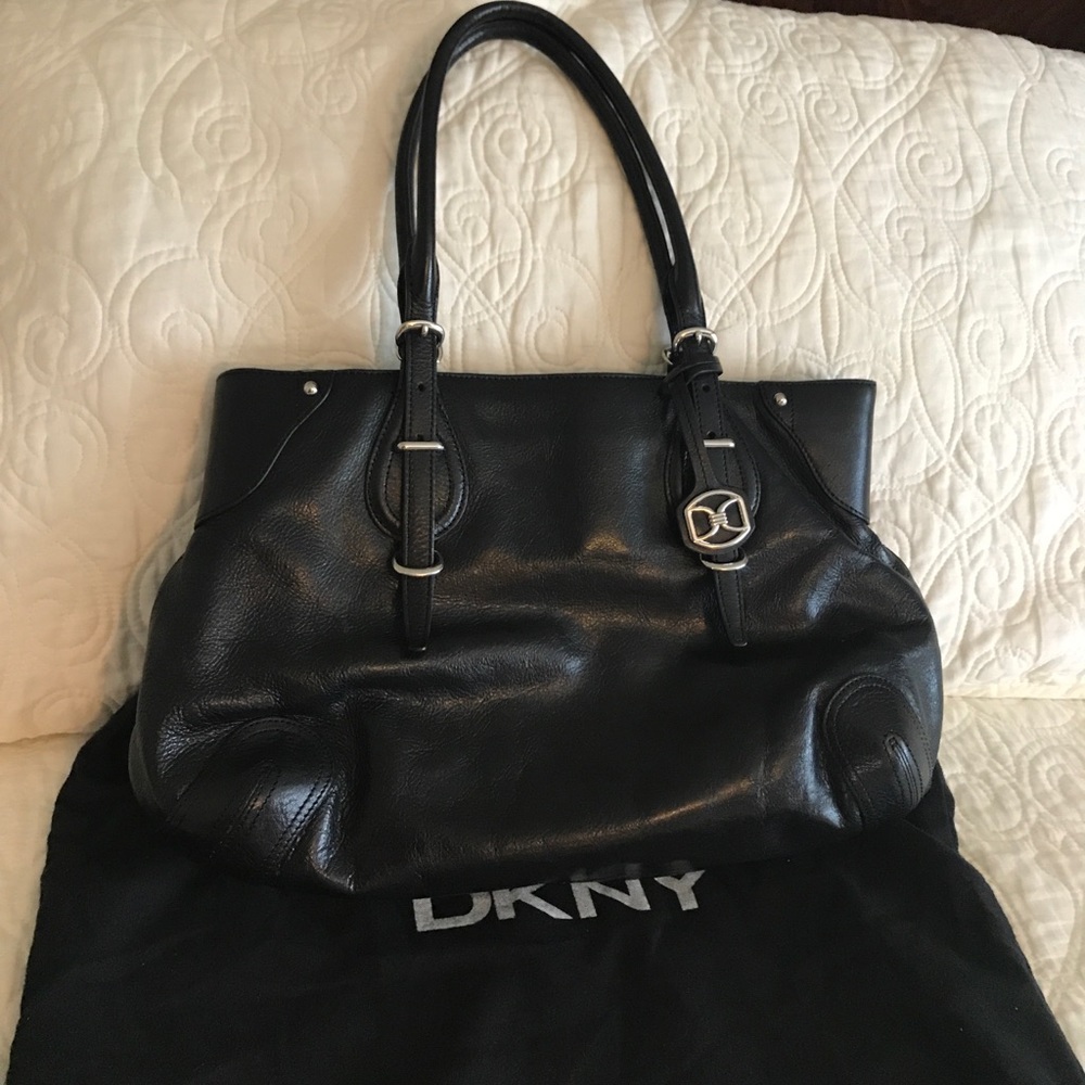 DKNY leather tote bag