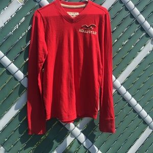Red Hollister Long Sleeve Shirt