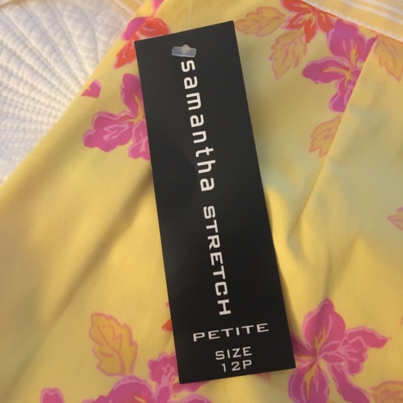 Floral print cotton/spandex wrap Skirt Size 12P - Picture 4 of 5