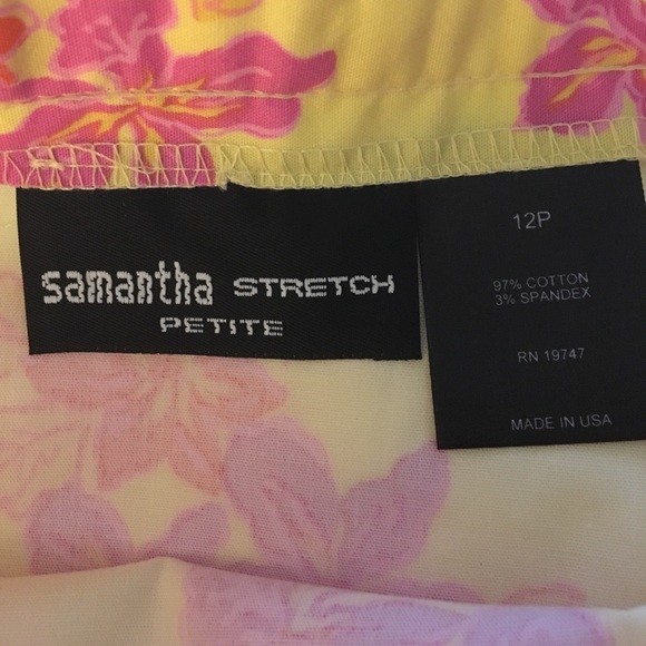 Floral print cotton/spandex wrap Skirt Size 12P - Picture 5 of 5