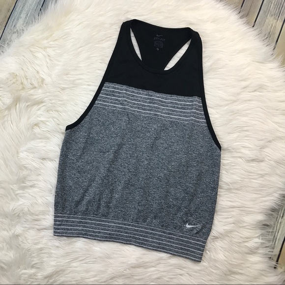 Nike Tops - [Nike] Black Gray Dri-Fit Athletic Tank