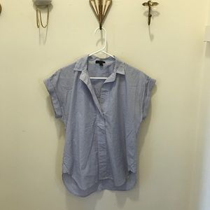 Jcrew blue & white striped blouse