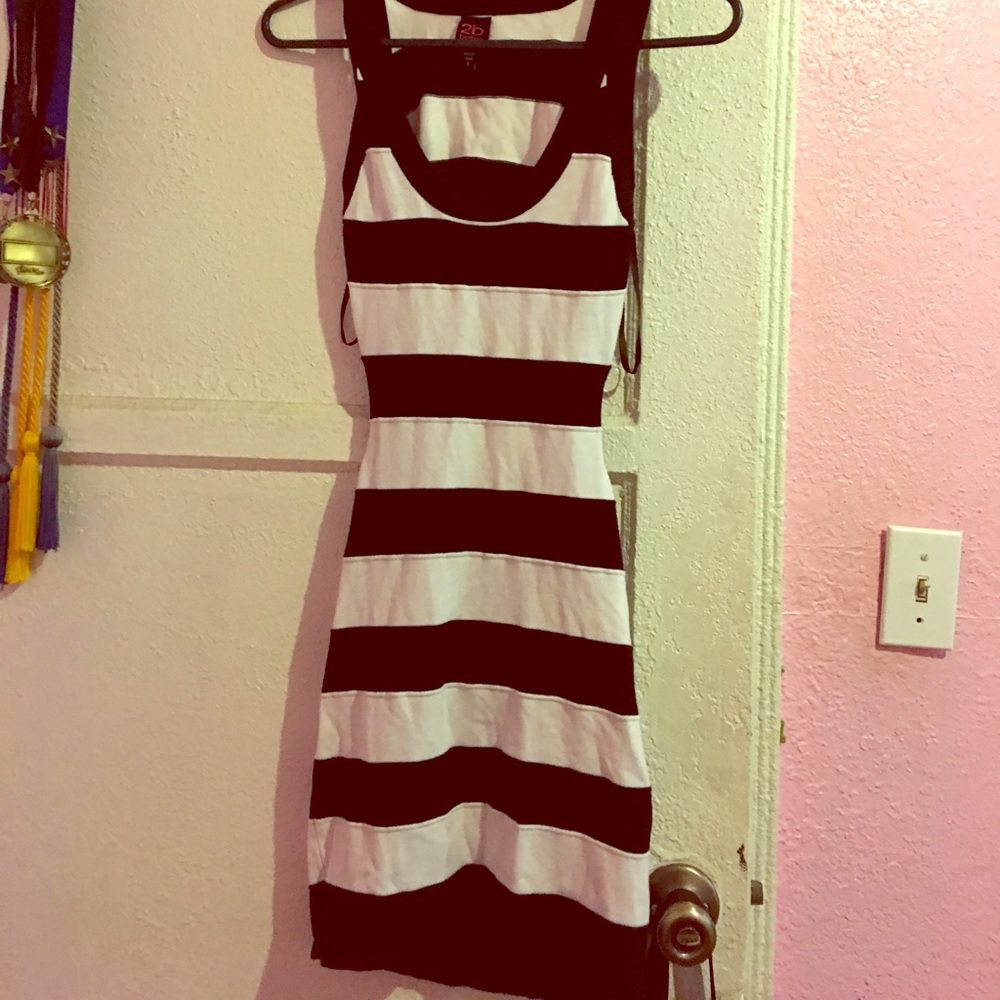 Black & white stripped dress