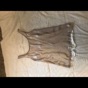 Charming Charlie Gold and White tank top