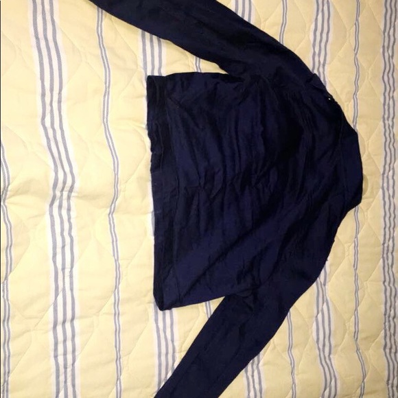 Dark Blue Blazer with Gold Zippers - Picture 2 of 2