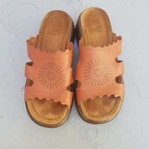 Dansko : Aztec Sun Leather Womens Slide Sandals