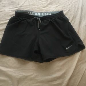Nike shorts with built in grey spandex