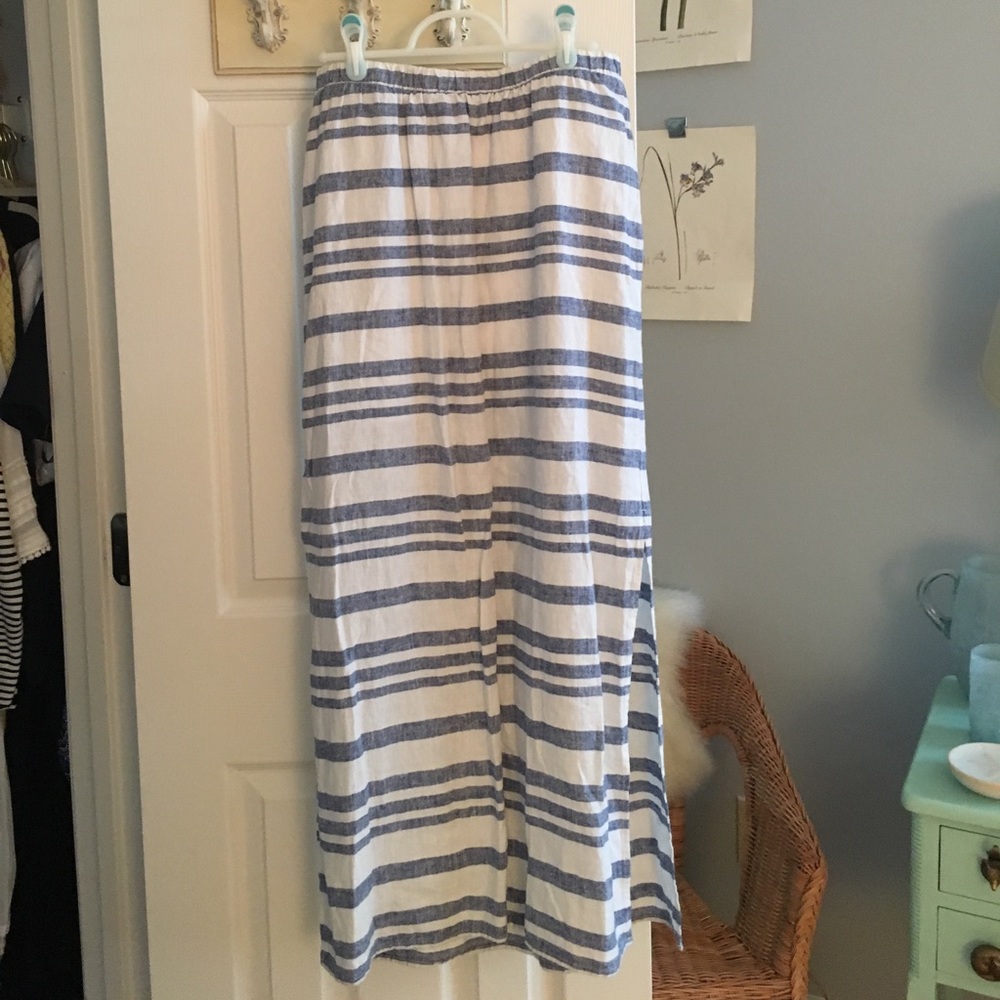 Old Navy Linen striped maxi skirt